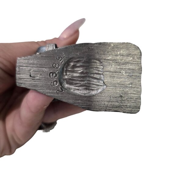 Vintage micheal ricker Pewter Clown On Tricycle Figurine With Cat In Basket - Picture 9 of 9